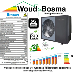 SPRSUN CGK-040V3L Lucht/Water monoblock  EVI warmtepomp