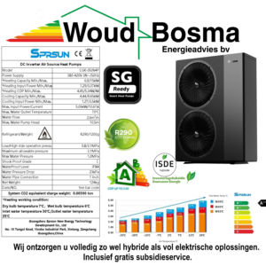 SPRSUN CGK-050V4P Lucht/Water monoblock  warmtepomp
