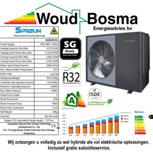SPRSUN CGK025V3L 9kW 1-fase warmtepomp