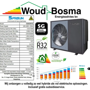 SPRSUN CGK030V3L Lucht/Water monoblock EVI warmtepomp
