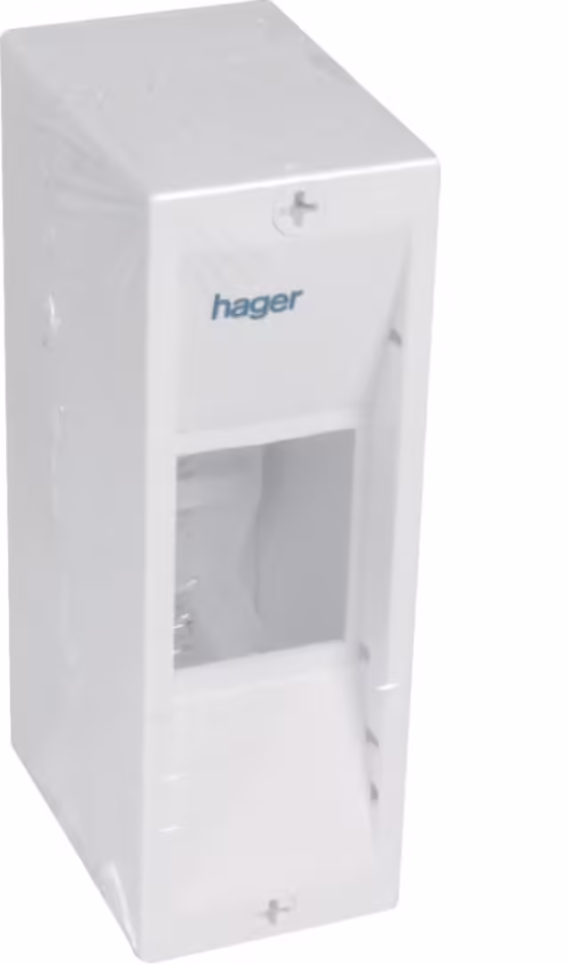 Hager miniverdeler 1-rij 2 modules PV-verdeler installatiekast, opbouw, zekeringkast
