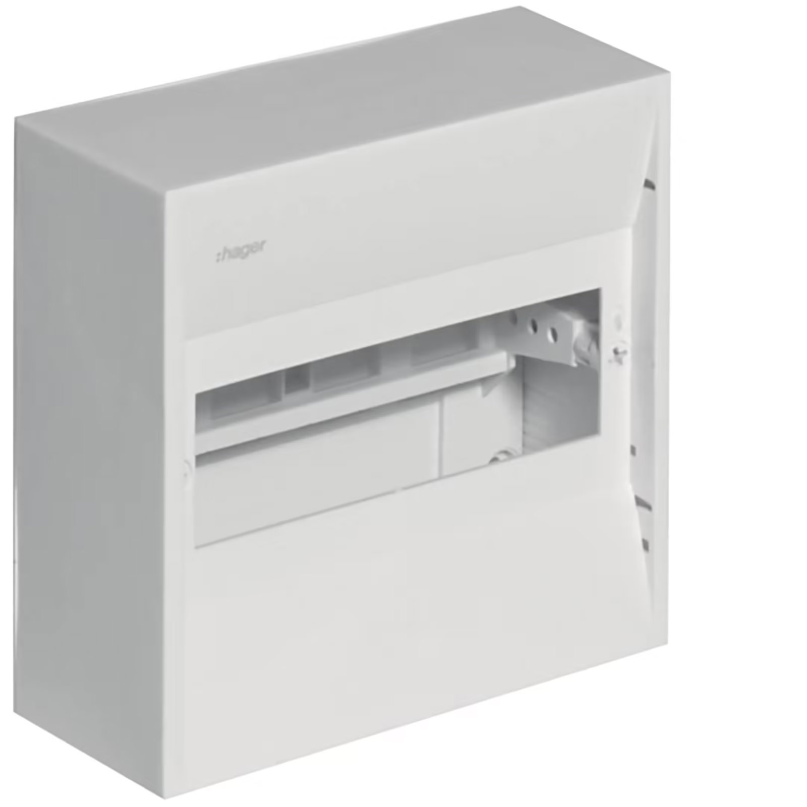 Hager miniverdeler 1-rij 8 modules PV-verdeler installatiekast, opbouw, zekeringkast