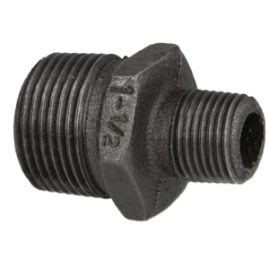 Dubbele nippel verloopsok ½" buitendraad x 1" buitendraad