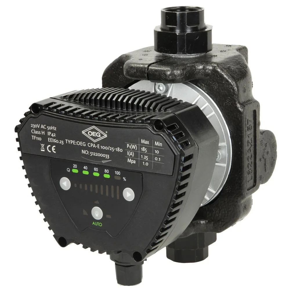 SilverTec cv-pomp circulatiepomp DN25 met 10m opvoerhoogte - Afbeelding 2