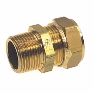 VSH Super Knel Messing puntstuk Ø 22 mm x 1" buitendraad