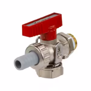 VSH Simplex vul-aftapkraan met hendel en slangtule vernikkeld