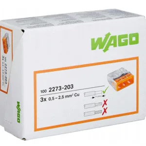 Wago 2273 Compact Lasklem 2273-203 3-voudig 2,5MM²  per 100 stuks