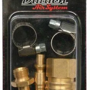 Dutack luchtsnelkoppeling male/female Ø 10 met Slangklemmen