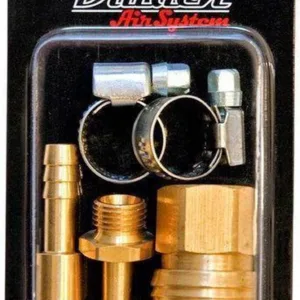 Dutack Insteeknippel, Slangpilaar Ø 10, Snelkoppeling met Slangklemmen