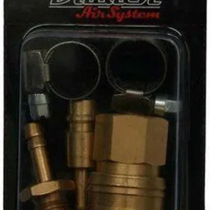 Dutack Insteeknippel, Slangpilaar Ø 6, Slangklemmen en Snelkoppeling met Slangklemmen