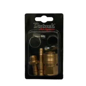 Dutack Insteeknippel, Slangpilaar Ø 8, Slangklemmen en Snelkoppeling met Slangklemmen