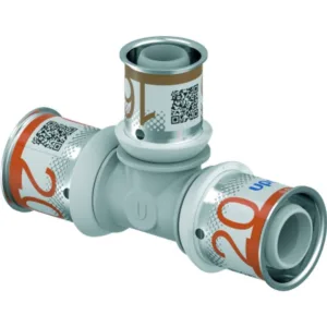 Uponor, T-stuk, S-press plus, 20mm x 16mm x 20mm (pers x pers x pers), kunststof