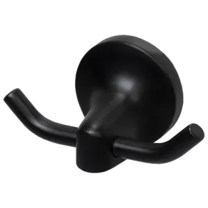 Haceka Aspen dubbel handdoekhaak mat zwart