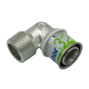 Uponor S-Press Plus knie 90º 32 x 1" buitendraad