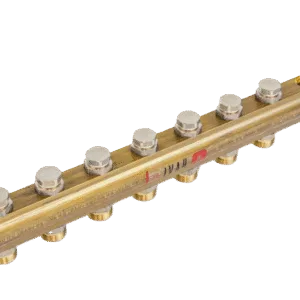 IVAR Begetube Ø1" + 7xM24 + 1/2"P collector 5/4" met ingebouwde regelkraan en ontluchtingsopening 1/2"