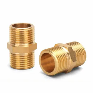 Watts Benelux Microflex dubbele nippel 3/4" met 6-kant Messing