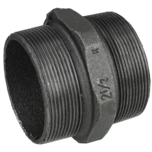 Dubbele buisnippel  2 1/2''  buitendraad