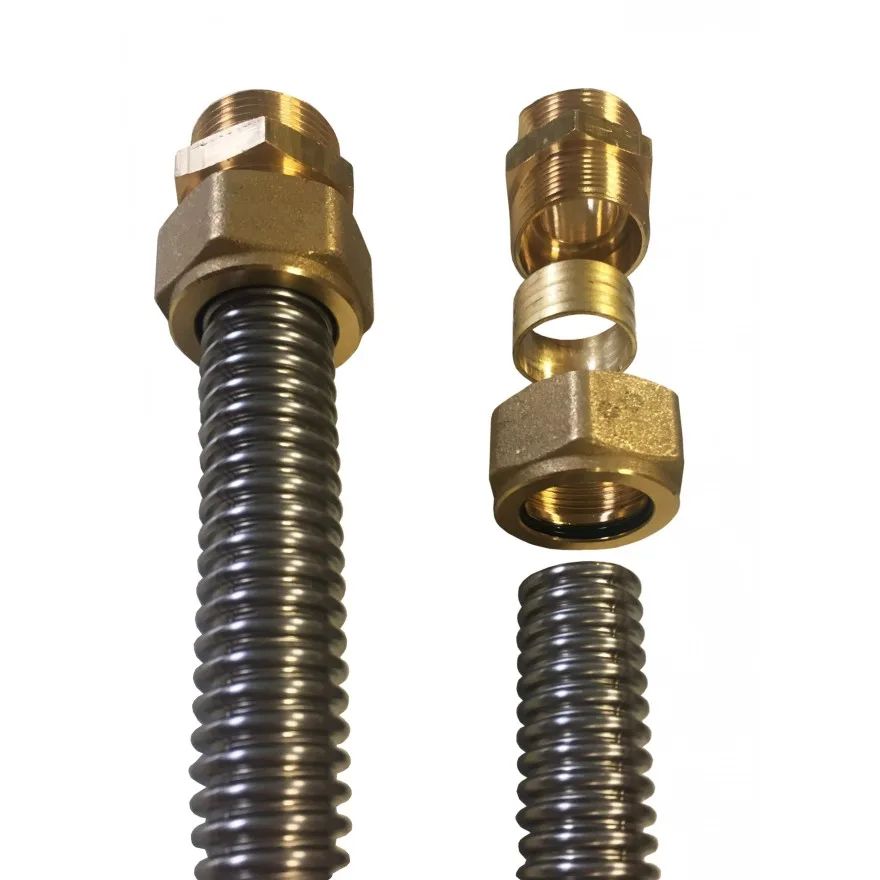 Tiemme 3200X Easysolar adapterfittingen Dn16 x 1/2" buitendraad voor RVS-ribbelbuis - Afbeelding 2