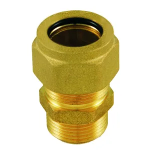 Tiemme 3200X Easysolar adapterfittingen Dn16 x 1/2" buitendraad voor RVS-ribbelbuis