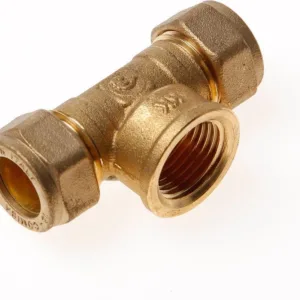 Comisa T-stuk knel 15mm X  1/2" binnendraad X knel 15mm