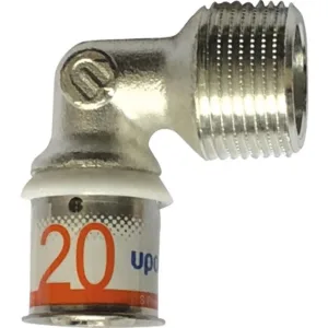 Uponor S-Press Plus knie 90º 20 x 3/4" buitendraad
