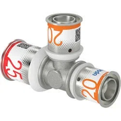 Uponor S-Press Plus perskoppeling T-stuk Ø 25x20x20mm