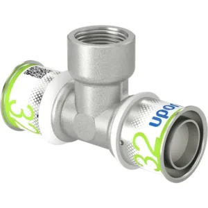 Uponor S-Press Plus T-Stuk Ø 32mm x 3/4" x Ø 32mm binnendraad