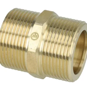 Dubbele nippel 1 1/4" buitendraad x 1 1/4" buitendraad brede uitvoering