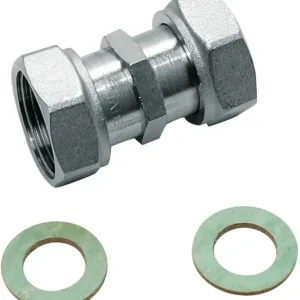 BSC SIMPLEX 1/2" buiskoppeling  nippel met losse moer en pakking