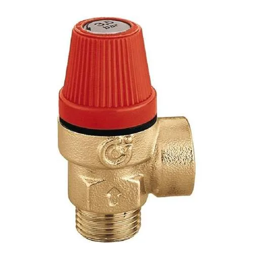 Caleffi 312 veiligheidsklep 1/2" buitendraad 8 bar - Afbeelding 2