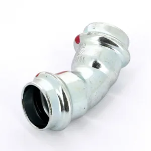 Viega Prestabo staalverzinkte perskoppeling bocht 45° 22 x 22 mm