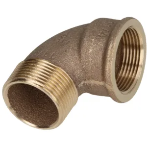 Viega brons schroeffitting verloop 90° 1¼” buitendraad x 1¼” binnendraad