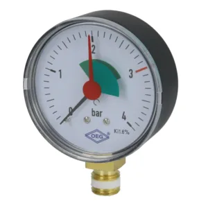 Verwarmings manometer 1/4" van 0 tot 4 bar