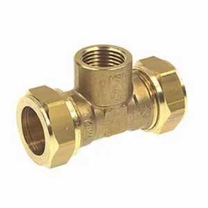 VSH Super Knel t-stuk binnendraad Ø 28 mm X 1/2" X Ø 28 messing