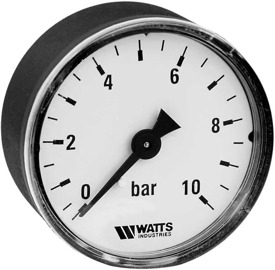 Watts Manometer 1/4" axiaal 0-10bar 63mm