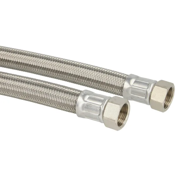 RVS drinkwaterslang 3/4" binnendraad x binnendraad DN18 300 tot 2000 mm