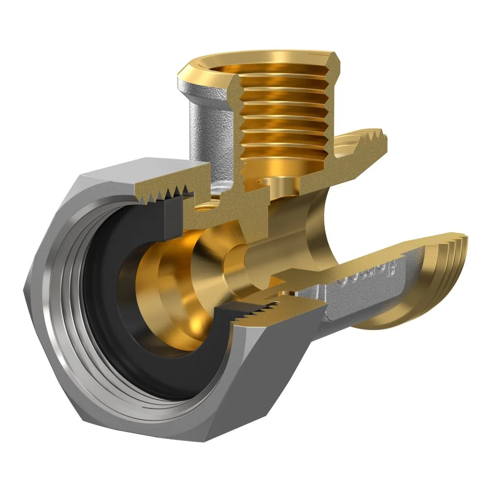 Flamco Flexofit T-stuk voor waterslagdemper 3/4"x1/2"x3/4" - Afbeelding 2